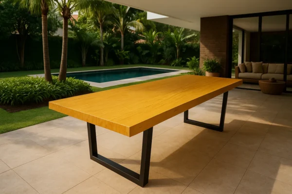Mesa Tampo Único Madeira Maciça 220x90