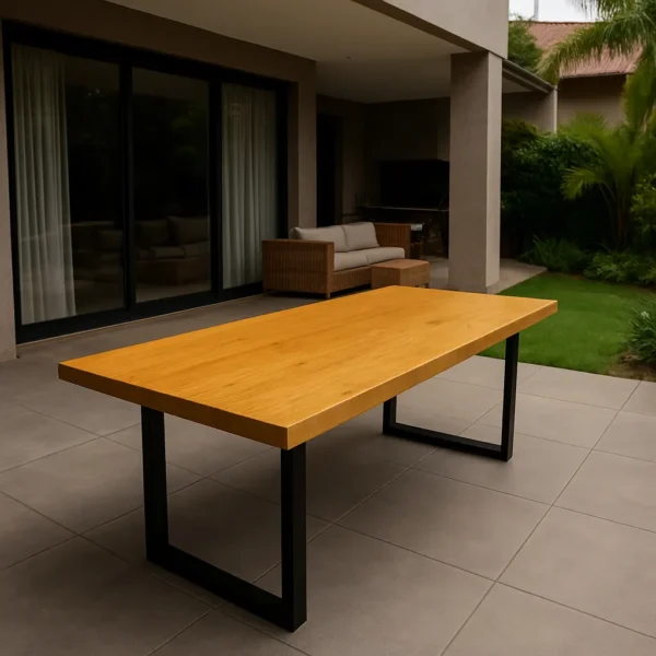 Mesa Tampo Único Madeira Maciça 220x90 - Image 2