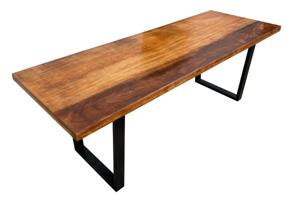 Mesa De Jantar Industrial Tampo Madeira Maciça 210x90 Resinada - Image 7