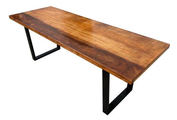 Mesa De Jantar Industrial Tampo Madeira Maciça 210x90 Resinada - Image 6
