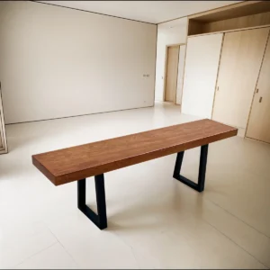 Banco Madeira Maciça Pés Metalon 140cm