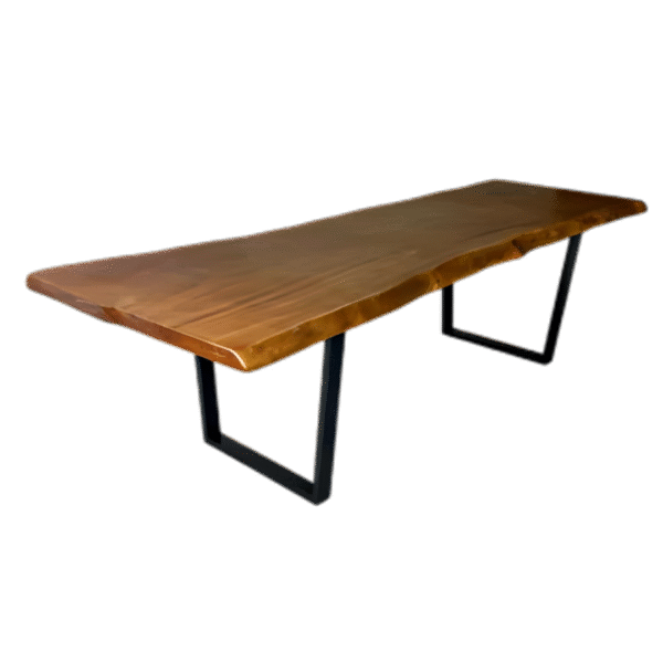 Mesa Tampo Único Madeira Maciça Industrial Borda Orgânica 180x90 - Imagem 4