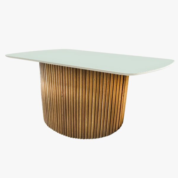 Mesa de Jantar Living Off White/ Madeira Maciça 1.20m - Imagem 2