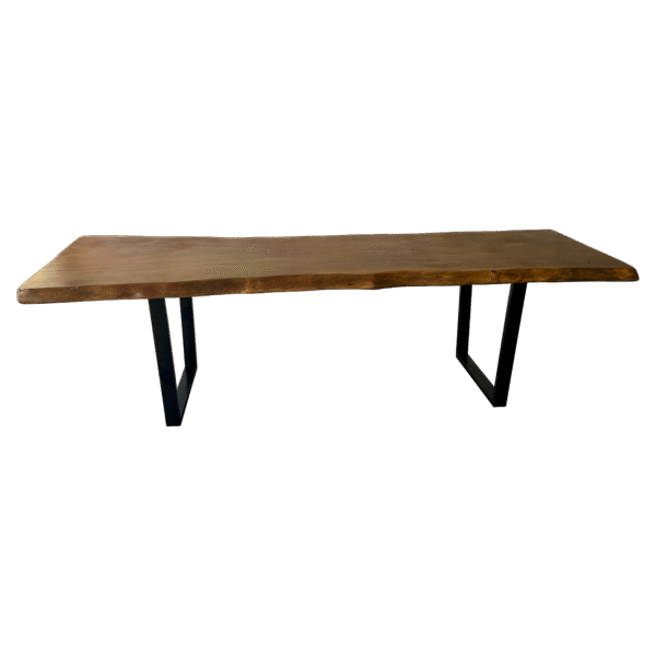 Mesa Tampo Único Madeira Maciça Industrial Borda Orgânica 180x90 - Imagem 3